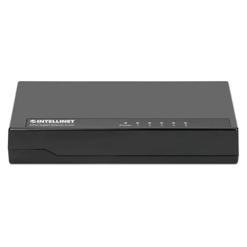 Intellinet 5-portový Gigabit Ethernet switch stolový, plast, IEEE 802.3az (Energy Efficient Ethernet), čierny