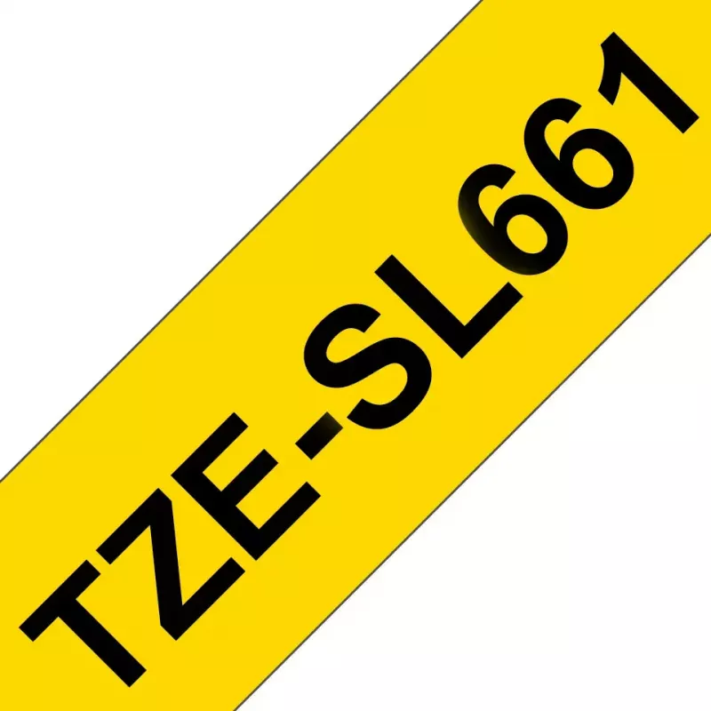 Brother TZE-SL661 etiketová páska čierna na žltej