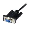 StarTech.com 2m čierny DB9 RS232 sériový null modem kábel F/M, čierny, 2 m, DB-9, DB-9, konektor samec, konektor samica