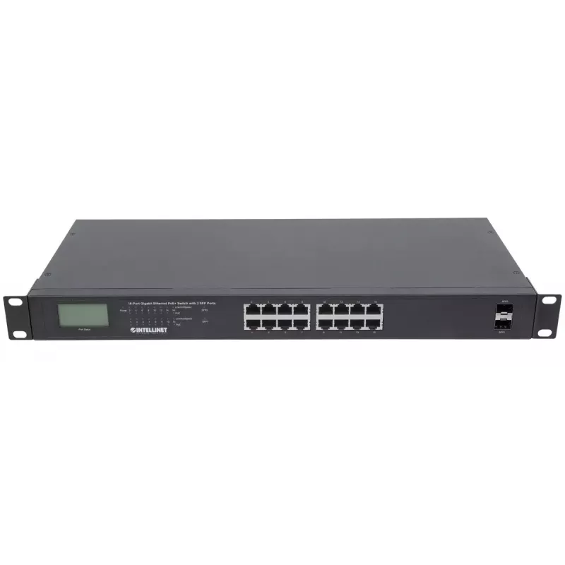 Neupravovaný switch Intellinet 16-portový Gigabit Ethernet PoE+ 370W