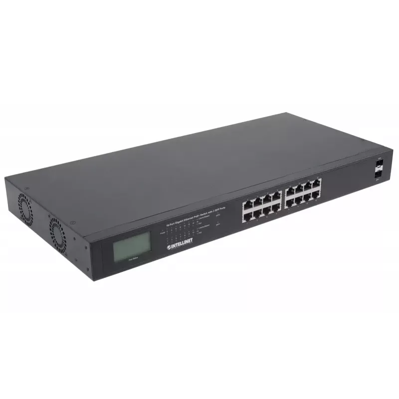 Neupravovaný switch Intellinet 16-portový Gigabit Ethernet PoE+ 370W