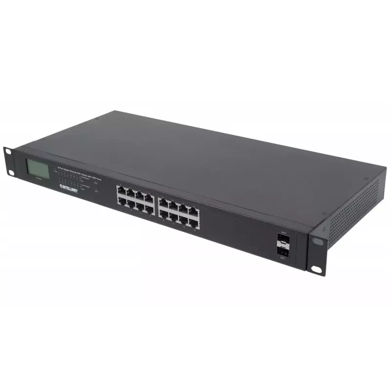 Neupravovaný switch Intellinet 16-portový Gigabit Ethernet PoE+ 370W