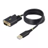 StarTech.com 3ft (1m) USB na sériový adaptérový kábel, zachovanie COM, vymeniteľné skrutky/matice, USB-A na DB9 RS232, FTDI IC, ESD ochrana, Windows/macOS/Linux