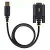 StarTech.com 3ft (1m) USB na sériový adaptérový kábel, zachovanie COM, vymeniteľné skrutky/matice, USB-A na DB9 RS232, FTDI IC, ESD ochrana, Windows/macOS/Linux
