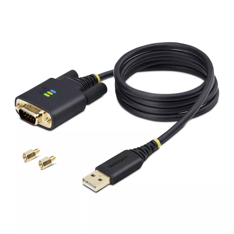 StarTech.com 3ft (1m) USB na sériový adaptérový kábel, zachovanie COM, vymeniteľné skrutky/matice, USB-A na DB9 RS232, FTDI IC, ESD ochrana, Windows/macOS/Linux