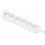 Manhattan Power Distribution Unit EU (2-polový), x6-násobný/výstup, 2m kábel, 16A, biela, predlžovací kábel, PDU, predlžovacia zásuvka, tri roky záruka
