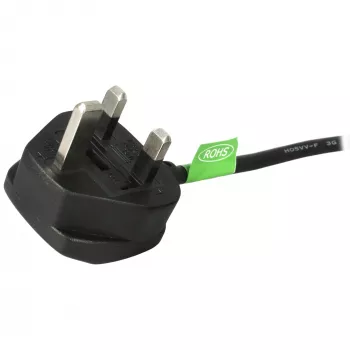 StarTech.com 1,8 m UK napájací kábel, 18AWG, BS 1363 na C13, 10 A 250 V, čierny náhradný napájací kábel, kábel napájacieho zdroja PC, napájací kábel TV/monitora