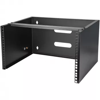 StarTech.com 6U nástenný sieťový rozvádzač - 14 palcov hĺbka (Low Profile) - 19 palcový držiak patch panelu pre ploché serverové a IT zariadenia, sieťové prepínače - nosnosť 20 kg, čierny
