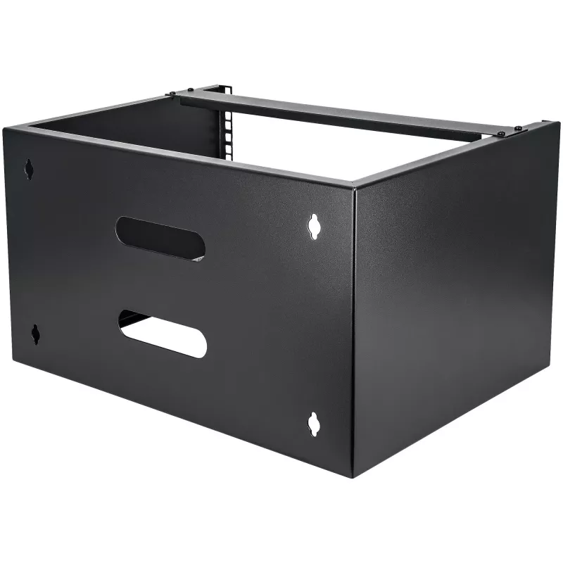 StarTech.com WALLMOUNT6 nástenná konzola 6U pre patch panel, 19 palcov, hĺbka 35,5 cm, oceľ, čierna
