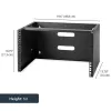 StarTech.com WALLMOUNT6 nástenná konzola 6U pre patch panel, 19 palcov, hĺbka 35,5 cm, oceľ, čierna