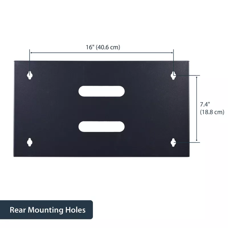 StarTech.com WALLMOUNT6 nástenná konzola 6U pre patch panel, 19 palcov, hĺbka 35,5 cm, oceľ, čierna