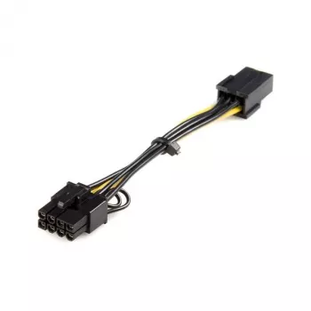 StarTech.com PCI Express 6-pin na 8-pin napájací adaptérový kábel, PCI-E (8-pin), PCI-E (6-pin), 0,155 m, konektor samec, konektor samica, rovný