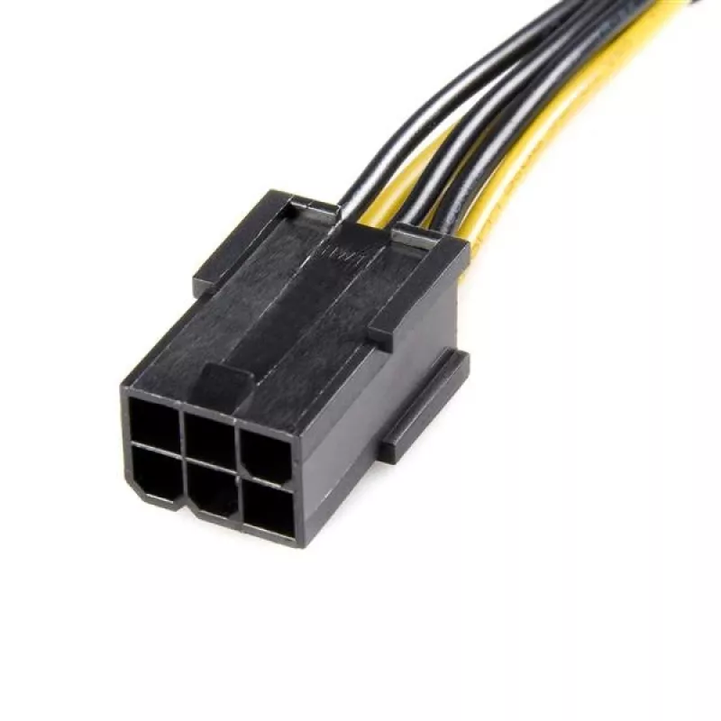 StarTech.com PCIEX68ADAP napájací adaptérový kábel PCI Express 6-pin na 8-pin, 6-pin (F) na 8-pin (M), 15,5 cm, čierny