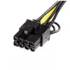 StarTech.com PCIEX68ADAP napájací adaptérový kábel PCI Express 6-pin na 8-pin, 6-pin (F) na 8-pin (M), 15,5 cm, čierny