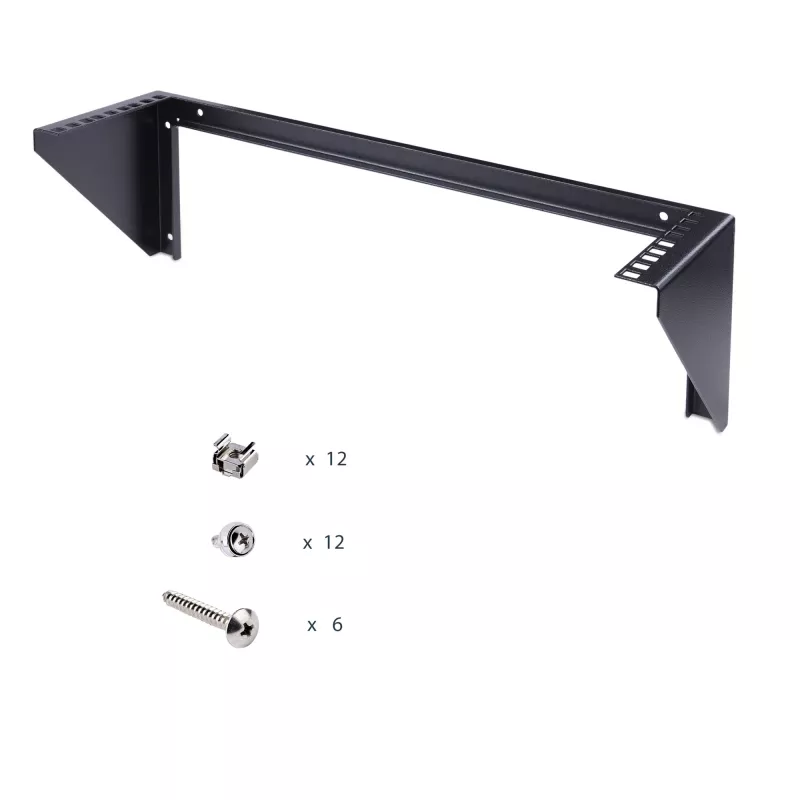 StarTech.com 3U 19” nástenný vertikálny držiak do racku, nástenný držiak patch panelu pre dátové/AV/IT/počítačové zariadenia, 3U rack pre skriňu alebo serverovňu, nosnosť 150 lb (68 kg)
