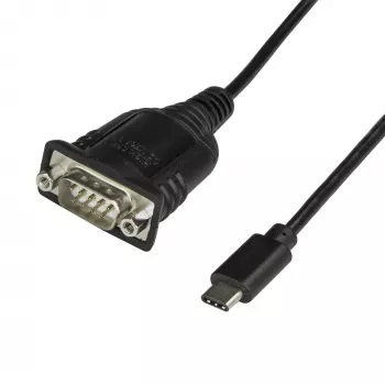 StarTech.com USB-C na sériový adaptérový kábel 16 palcov (40 cm) – USB Type-C na RS232 (DB9) konvertorový kábel – USB-C sériový kábel pre PLC, skener, tlačiareň – konektor samec/konektor samec – Windows/Mac/Linux