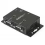 StarTech.com 2-portový priemyselný, na stenu montovateľný USB na sériový adaptérový hub s klipmi na lištu DIN