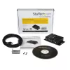 StarTech.com 2-portový priemyselný, na stenu montovateľný USB na sériový adaptérový hub s klipmi na lištu DIN