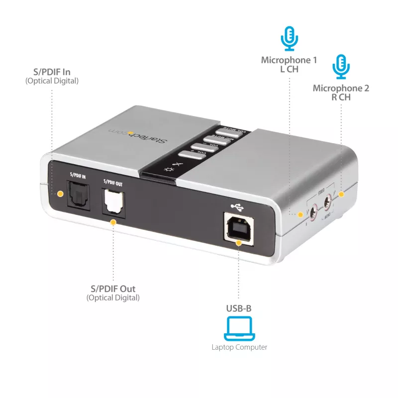 StarTech.com 7.1 USB audio adaptér externá zvuková karta s SPDIF digitálnym audiom