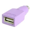 StarTech.com náhradný adaptér USB klávesnica na PS/2 – F/M, PS/2, USB A, fialová