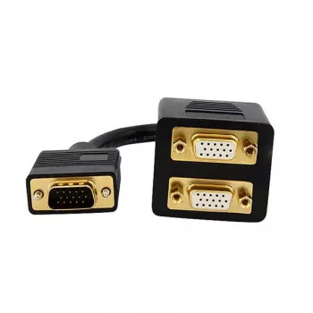 StarTech.com 30 cm VGA na 2x VGA video rozbočovací kábel – M/W, 0,3 m, VGA (D-Sub), 2 x VGA (D-Sub), konektor samec, konektor samica, čierna