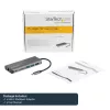 StarTech.com USB C multiportový adaptér – USB-C cestovný dock s 4K HDMI, 3x USB 3.0 hub, SD/SDHC, GbE, 60W PD 3.0 Pass-Through – USB Type-C/Thunderbolt 3 – nahrádza DKT30CSDHPD