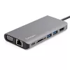 StarTech.com USB-C multiportový adaptér – USB-C mini cestovný dock s 4K HDMI alebo 1080p VGA – 3x USB 3.0 hub, SD, GbE, audio, 100W PD Pass-Through – prenosná dokovacia stanica pre notebook/tablet
