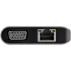 StarTech.com USB-C multiportový adaptér – USB-C mini cestovný dock s 4K HDMI alebo 1080p VGA – 3x USB 3.0 hub, SD, GbE, audio, 100W PD Pass-Through – prenosná dokovacia stanica pre notebook/tablet