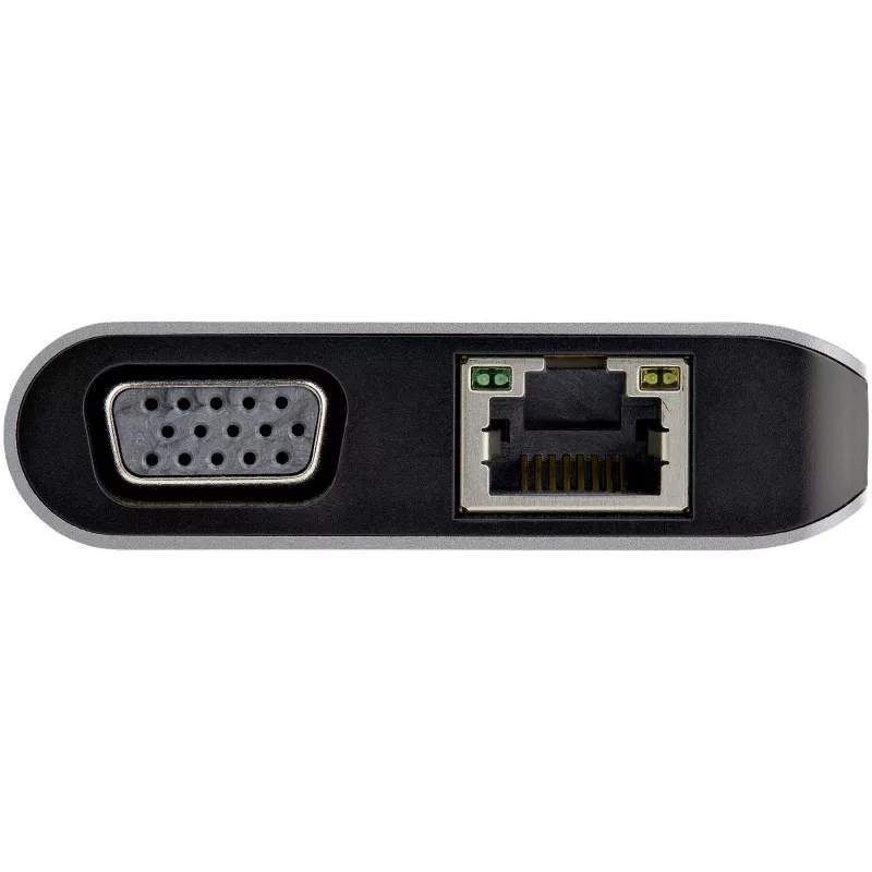 StarTech.com USB-C multiportový adaptér – USB-C mini cestovný dock s 4K HDMI alebo 1080p VGA – 3x USB 3.0 hub, SD, GbE, audio, 100W PD Pass-Through – prenosná dokovacia stanica pre notebook/tablet