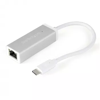 StarTech.com USB-C na Gigabit sieťový adaptér – strieborná, káblový, USB, Ethernet, 5000 Mbit/s, strieborná
