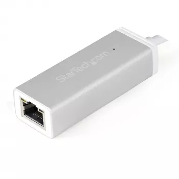 StarTech.com USB-C na Gigabit sieťový adaptér – strieborná, káblový, USB, Ethernet, 5000 Mbit/s, strieborná
