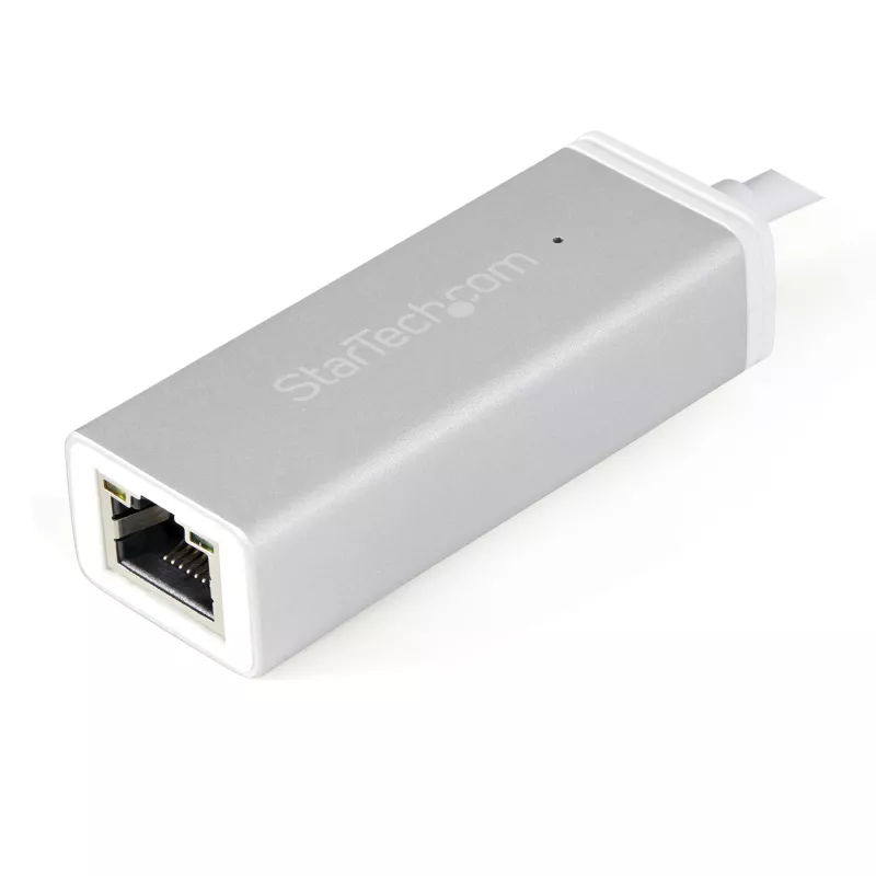 StarTech.com USB-C na Gigabit sieťový adaptér – strieborný, káblový, USB, Ethernet, 5000 Mbit/s, strieborný