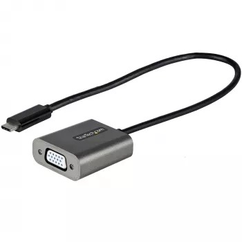 StarTech.com USB-C na VGA adaptér – 1080p USB Type-C na VGA adaptér dongle – USB-C (DP Alt Mode) na VGA monitor/display video konvertor – kompatibilný s Thunderbolt 3 – 30 cm dlhý pripojený kábel – vylepšená verzia CDP2VGA