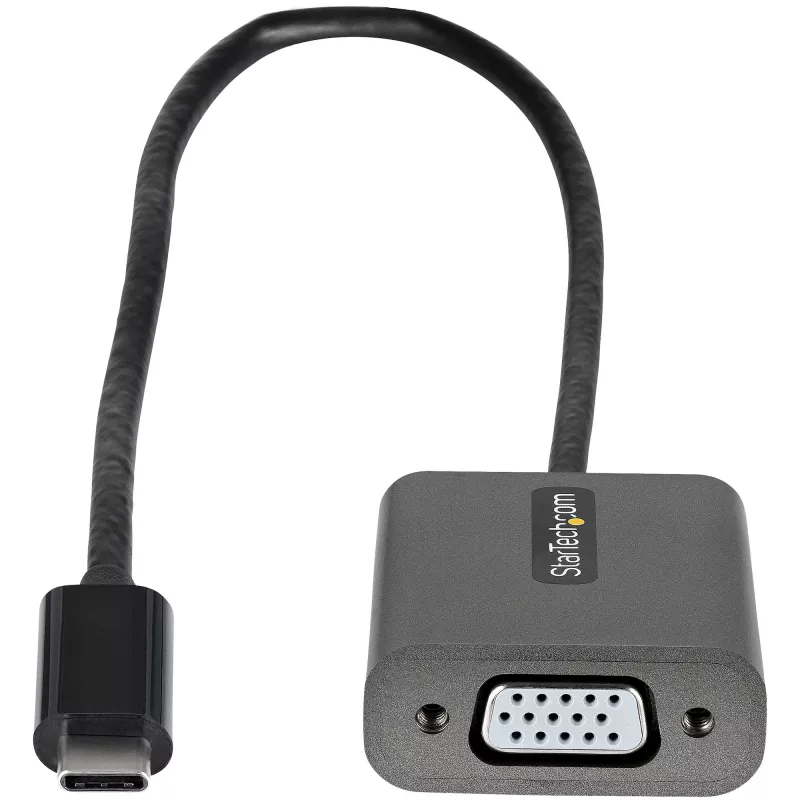 StarTech.com USB-C na VGA adaptér – 1080p USB Type-C na VGA adaptér dongle – USB-C (DP Alt Mode) na VGA monitor/display video konvertor – kompatibilný s Thunderbolt 3 – 30 cm dlhý pripojený kábel – vylepšená verzia CDP2VGA