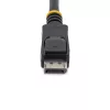 StarTech.com 3m DisplayPort 1.2 kábel – 4K x 2K Ultra HD VESA certifikovaný DisplayPort kábel – DP na DP kábel pre monitor – DP video/display kábel – aretované DP konektory samec