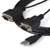 StarTech.com ICUSB2322F 2-portový adaptérový kábel FTDI z USB na sériový RS232, USB 2.0, 2,1 m, čierny