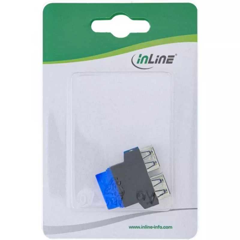 InLine USB 3.0 adaptér interný 2x USB A konektor samica na základnú dosku header