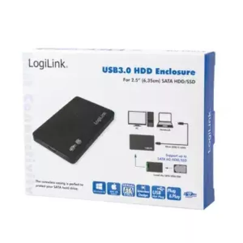 Puzdro na pevný disk LogiLink UA0256 čierne 2,5 palca