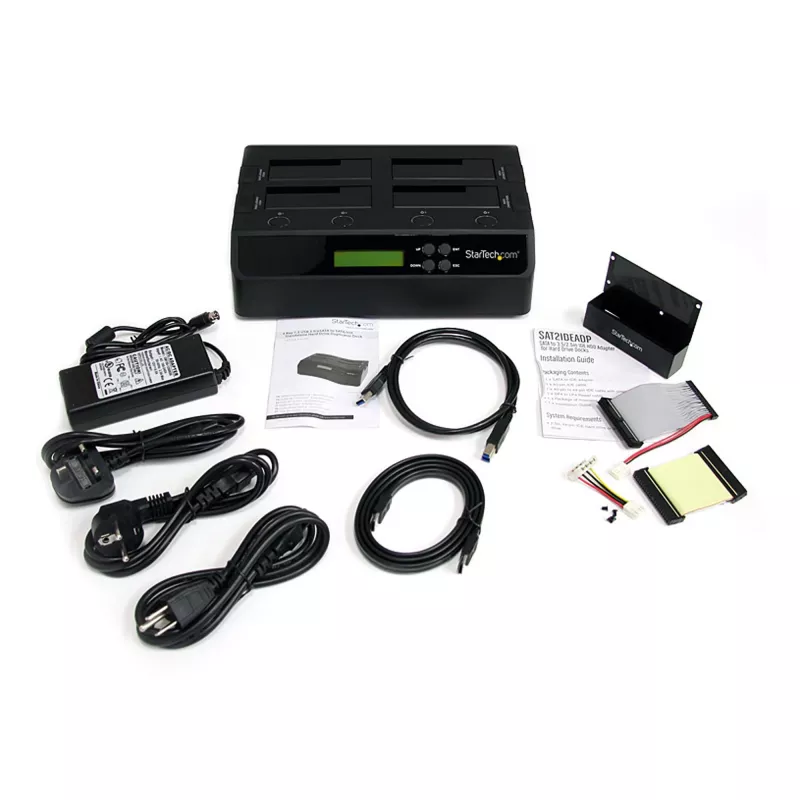 StarTech.com 4-bay USB 3.0 eSATA na SATA standalone 1:3 HDD duplikátor dok pre pevné disky