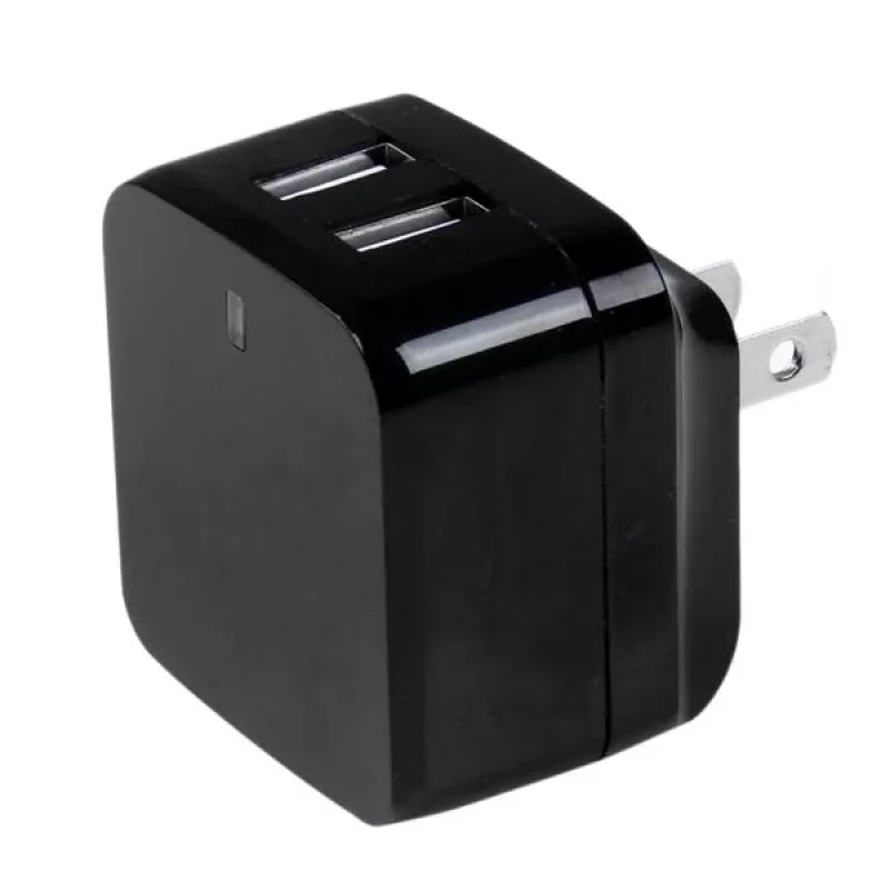 StarTech.com dvojportová USB nástenná nabíjačka – medzinárodné cestovanie – 17W/3,4A – čierna