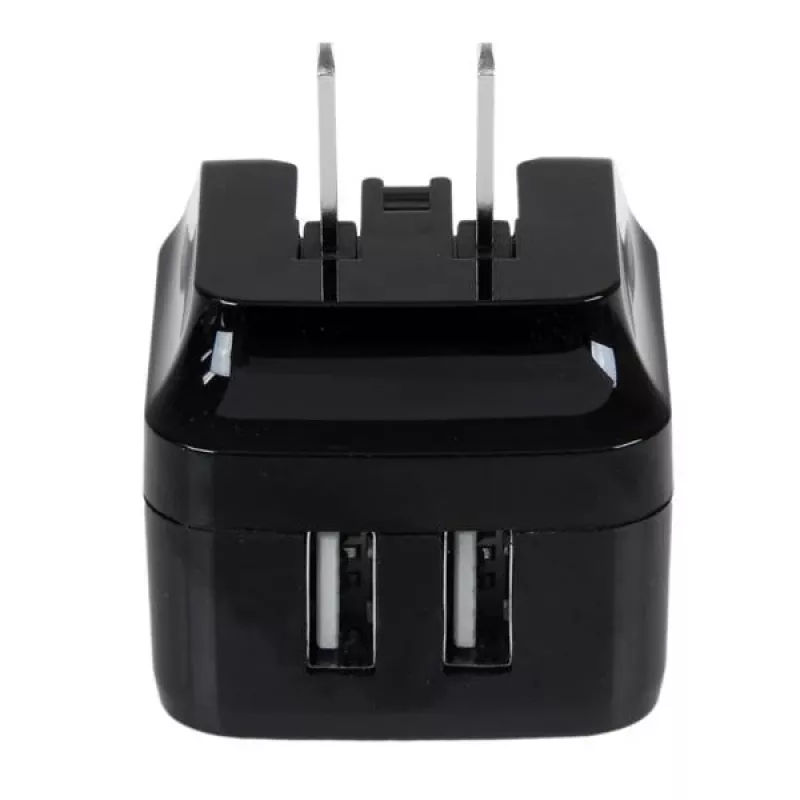 StarTech.com dvojportová USB nástenná nabíjačka – medzinárodné cestovanie – 17W/3,4A – čierna
