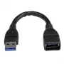 StarTech.com USB 3.0 A-A predlžovací kábel – 6 palcov, čierny, 0,152 m, USB A, USB A, USB 3.2 Gen 1 (3.1 Gen 1), 5 Gbit/s, čierny