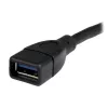 StarTech.com USB 3.0 A-A predlžovací kábel – 6 palcov, čierny, 0,152 m, USB A, USB A, USB 3.2 Gen 1 (3.1 Gen 1), 5 Gbit/s, čierny