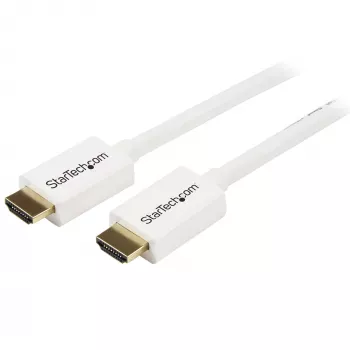 StarTech.com 7 m / 23 ft CL3 certifikovaný HDMI kábel s Ethernetom – vhodný na inštaláciu do steny – Ultra HD HDMI kábel – 4K 30 Hz UHD High Speed HDMI kábel – 10,2 Gbit/s – HDMI 1.4 video/display kábel – 30AWG, biela