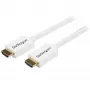 StarTech.com HD3MM5MW kábel High Speed HDMI CL3 na inštaláciu do steny, Ultra HD 4K x 2K, M/M, 5 m (16 ft), 30/32 AWG, pozlátené konektory, biely
