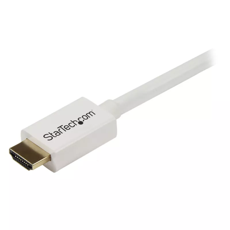 StarTech.com HD3MM5MW kábel High Speed HDMI CL3 na inštaláciu do steny, Ultra HD 4K x 2K, M/M, 5 m (16 ft), 30/32 AWG, pozlátené konektory, biely