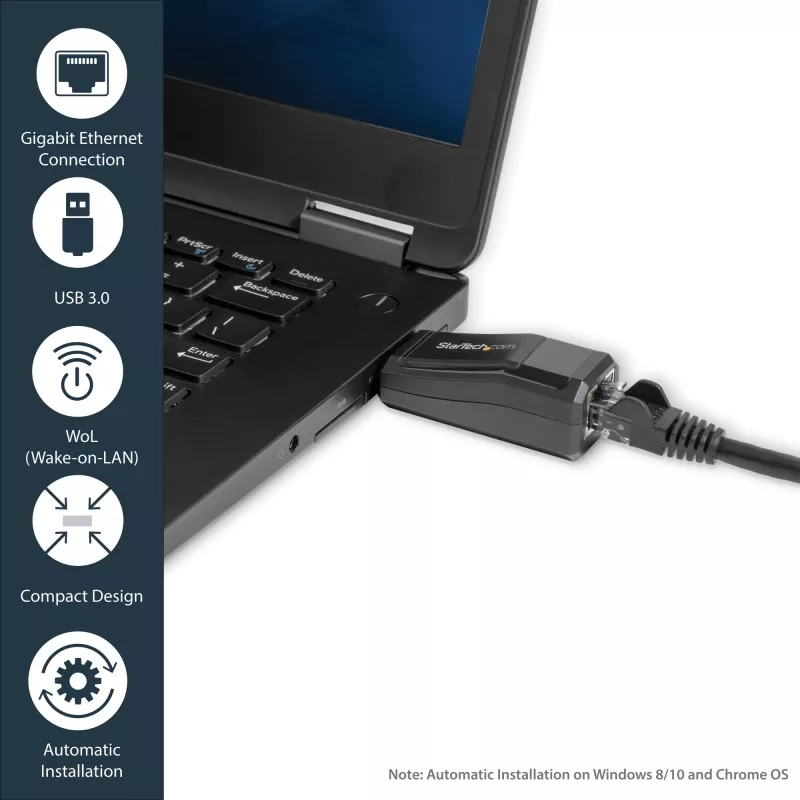 StarTech.com USB 3.0 na Gigabit Ethernet NIC sieťový adaptér – 10/100/1000 Mbit/s