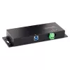 StarTech.com 4-portový priemyselný USB 3.0 5Gbps hub, robustný USB hub s ESD ochranou, DIN/stenová/stolová montáž USB-A hub, USB rozšírenie so zaisťovacími konektormi, Heavy Duty – TAA