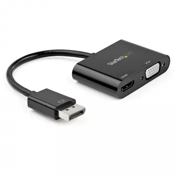 StarTech.com DisplayPort na HDMI VGA adaptér - DisplayPort 1.2 HBR2 na HDMI 2.0 (4K 60Hz) alebo VGA 1080p konvertor dongle - DP na HDMI alebo VGA monitor adaptér - digitálny video display adaptér