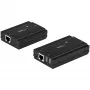 StarTech.com 4-portový USB 2.0 extender hub cez jeden CAT5e/CAT6 Ethernet kábel (RJ45) – 100m – USB extender hub adaptér kit – kovové puzdro – externé napájanie – 480 Mbit/s